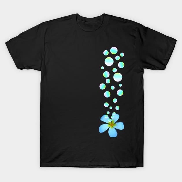 Frangipani Flower with soap bubbles T-Shirt by T-SHIRTS UND MEHR